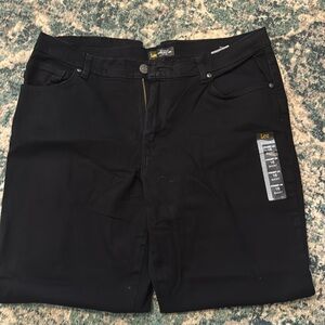 Women’s Lee straight leg black jeans. Size 16 short. Brand new with tags